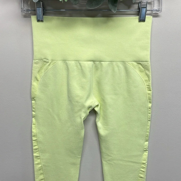 Tek Gear High Rise Workout Leggings Yellow S - Picture 5 of 14